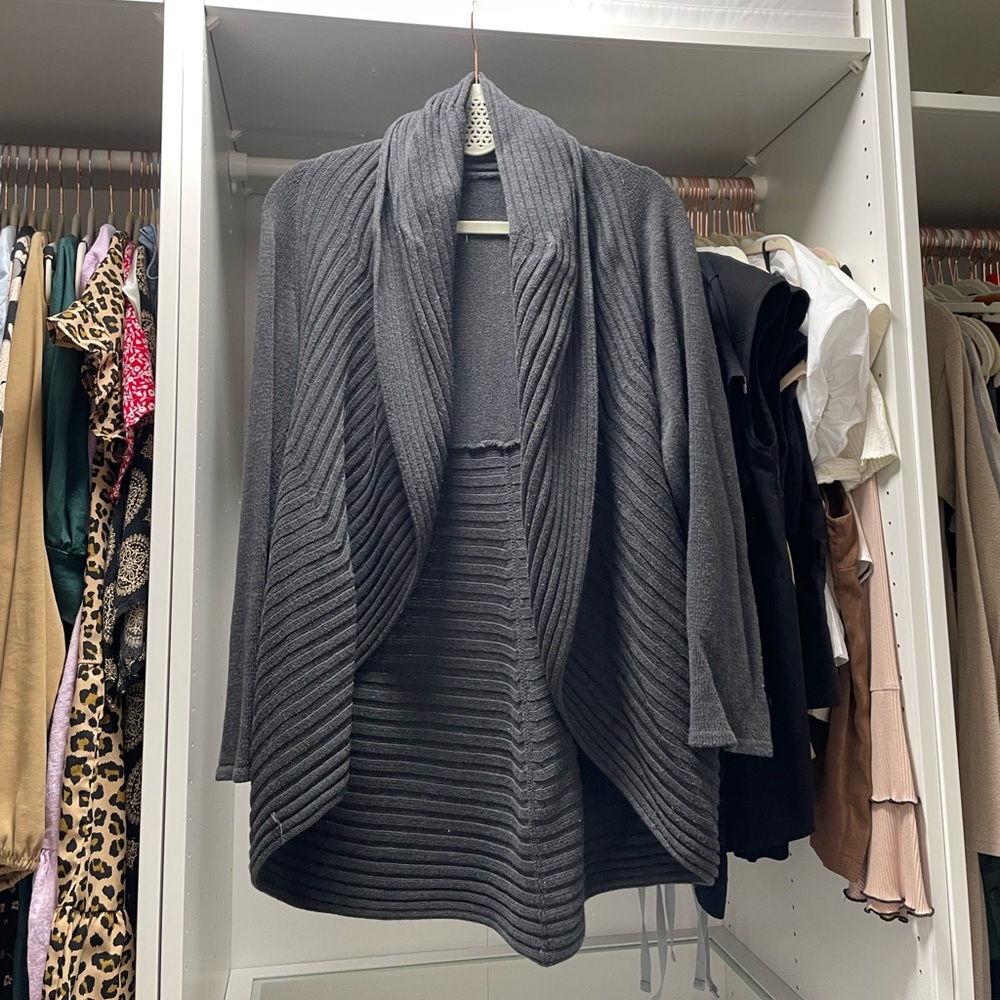 Grey Cardigan Sweater